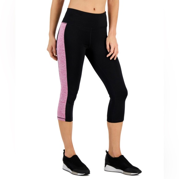 ID Ideology Colorblocked Cropped Leggings in Noir Purple, Plus Size 3X New w/Tag - Picture 5 of 5